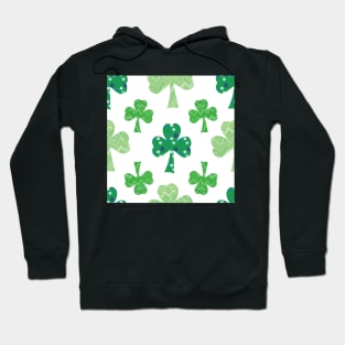 Bright pattern filled Shamrocks, Saint Patricks Day Hoodie